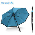 réflecteur parapluie Pongee 190T Long Shaft Automatique Double couches vent résistant fort parapluie golf